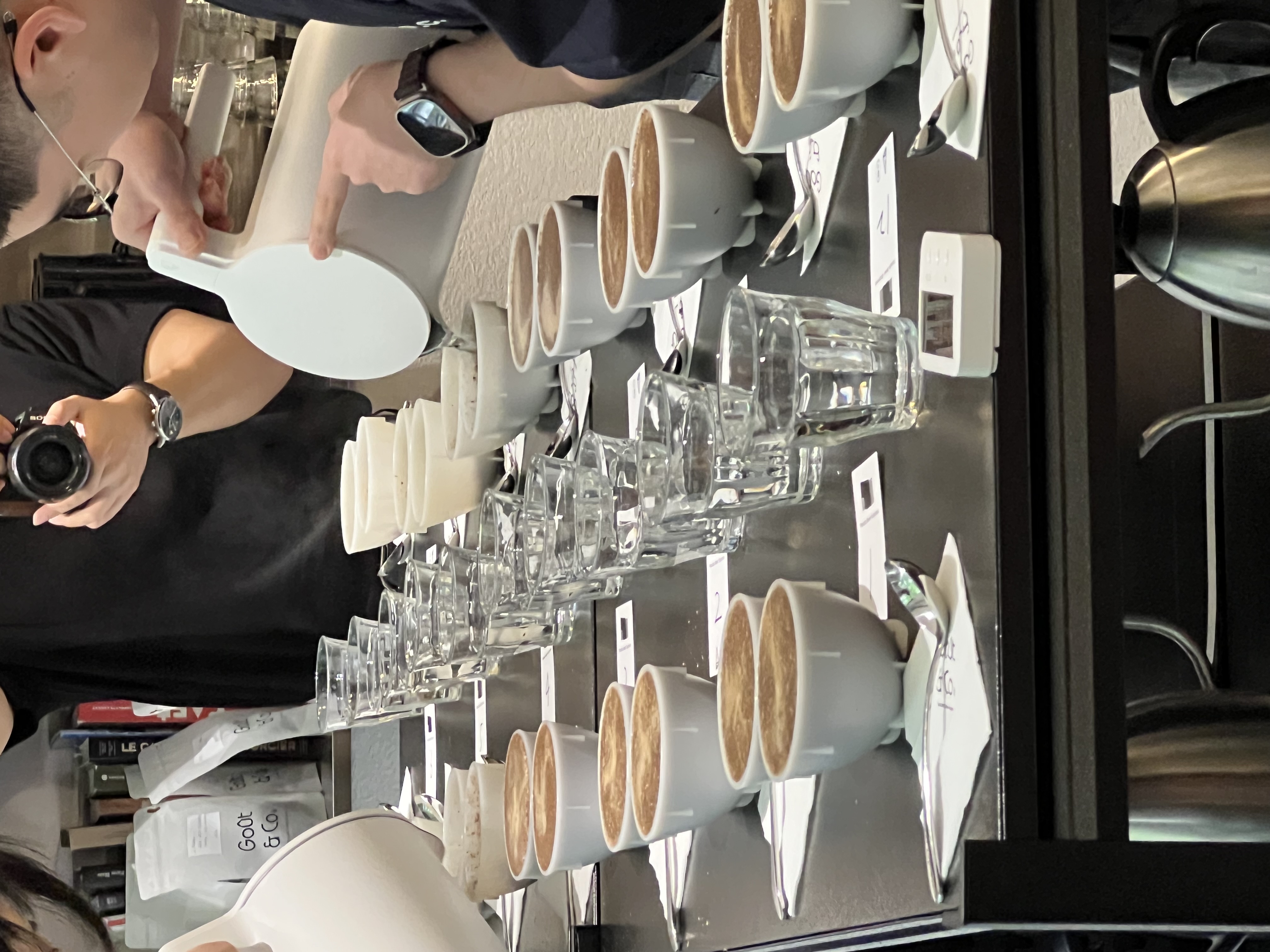 Panama Geisha cupping setup