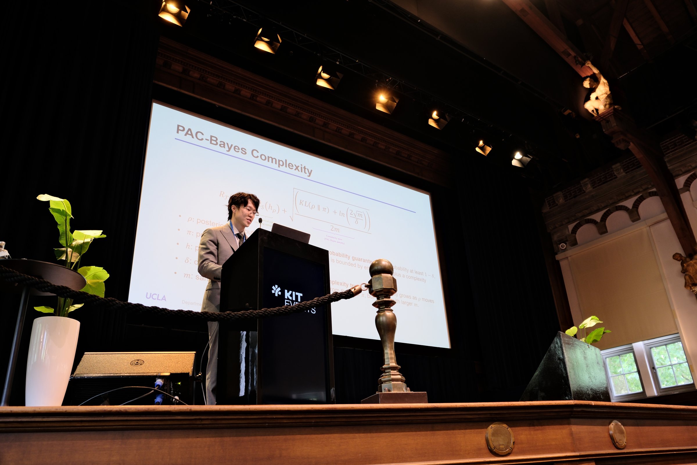 Oral presentation in the Queen Máxima Hall at UAI 2026